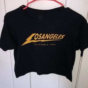 John Galt Black Los Angeles crop top one size
